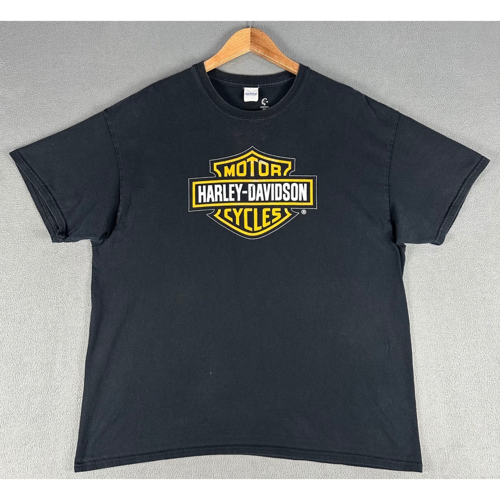 Harley Davidson Shirt Mens XL Black Empire New York Faded Distressed